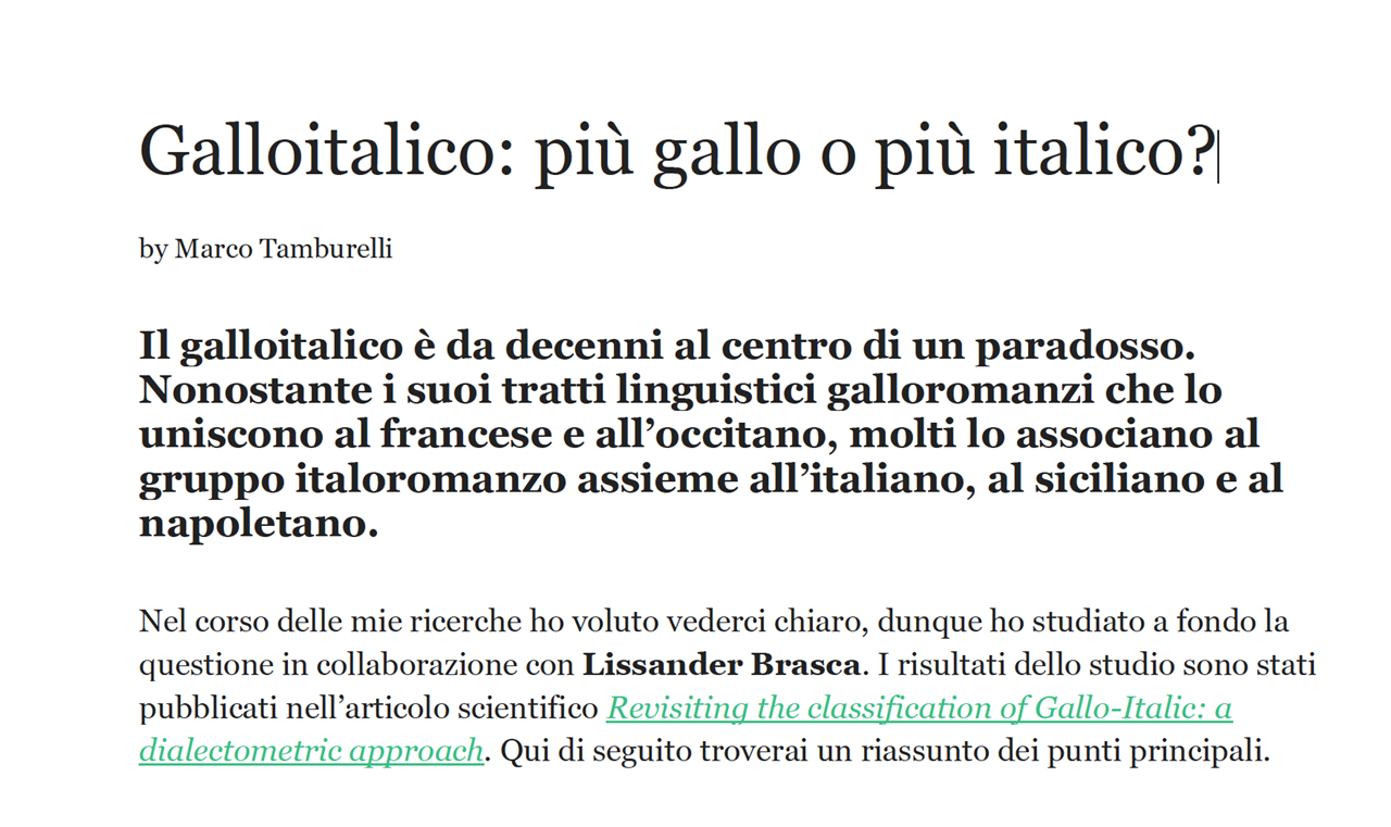 Galloitalico: più gallo o più italico?